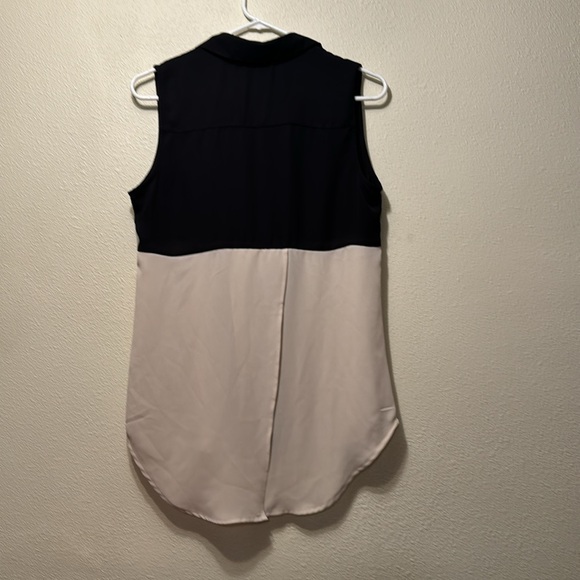 APT. 9 Sleeveless Blouse Small cream and black - Picture 3 of 4